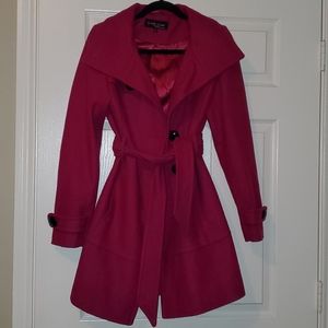 Dark Magenta Wool Coat